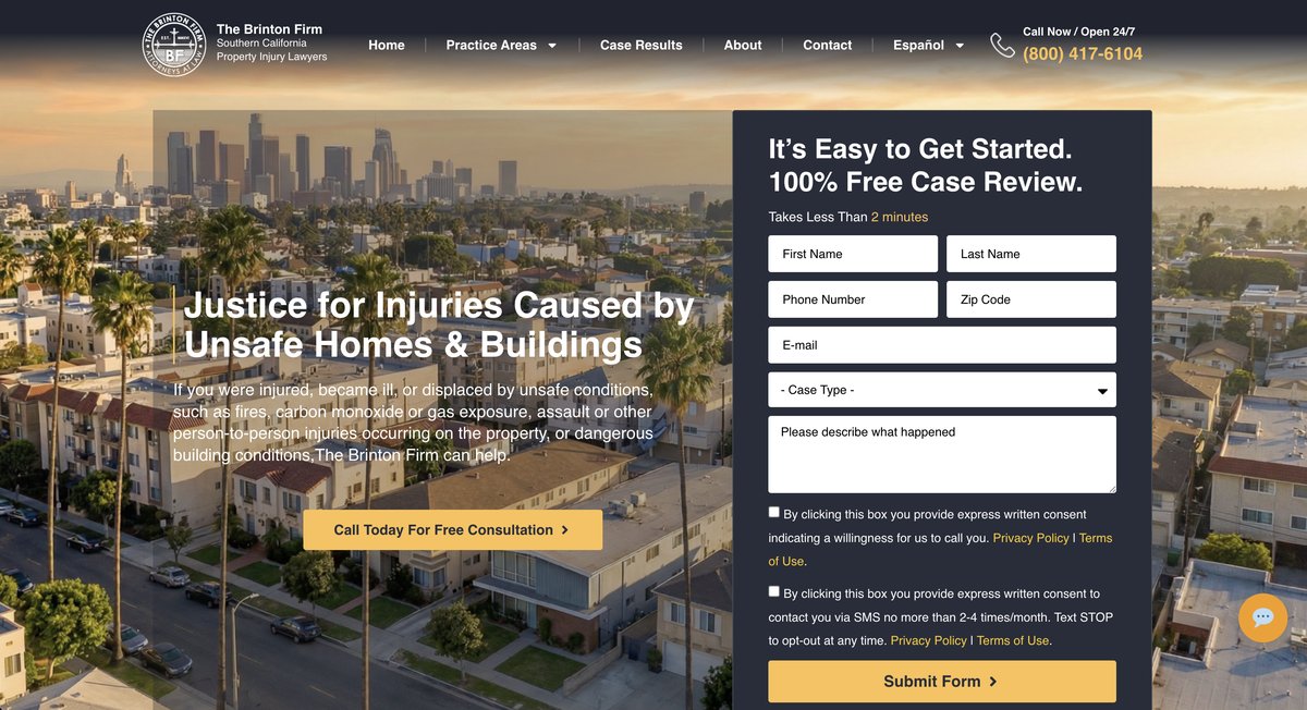 Brinton Firm law firm website