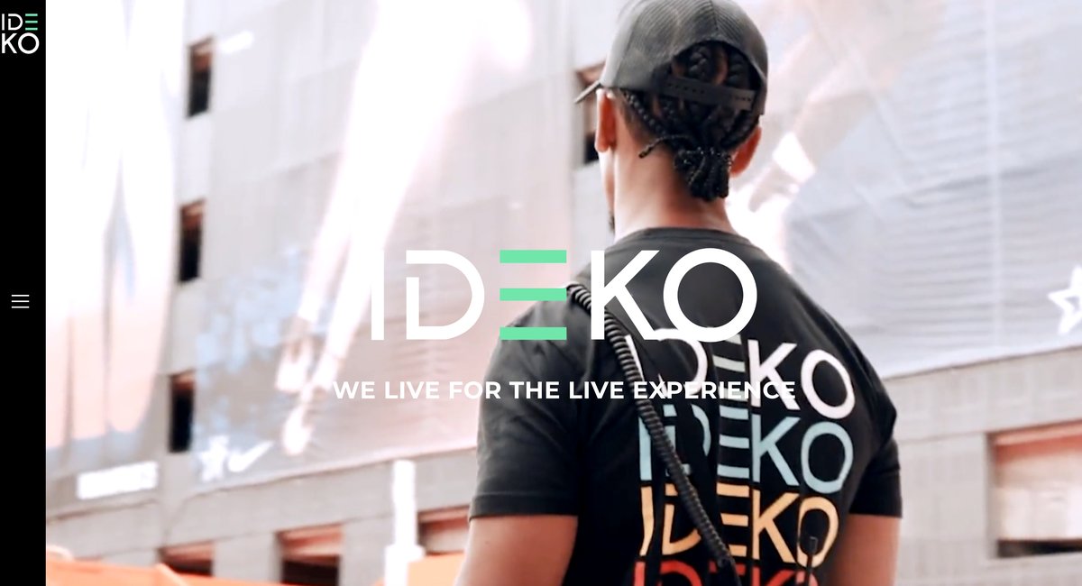 IDEKO event production agency website