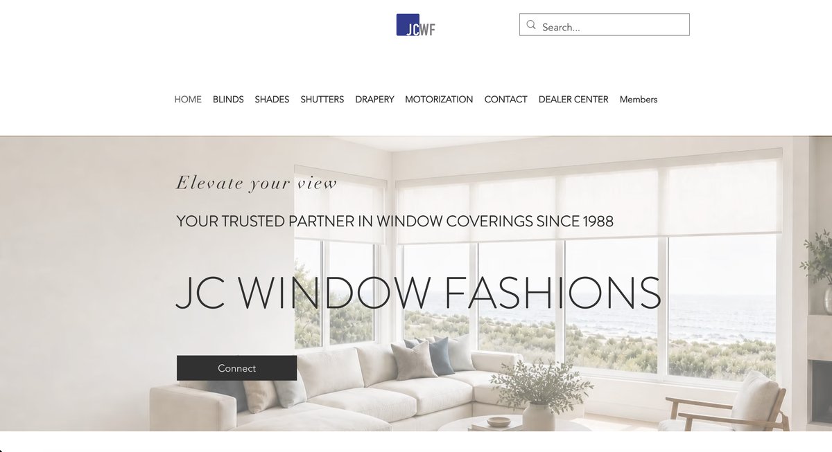 JC Window Fashions home decor website