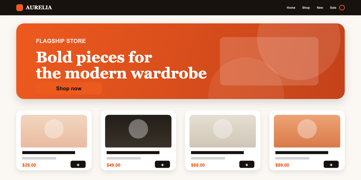 Example of a modern, conversion-focused online storefront designed by The Fox Web